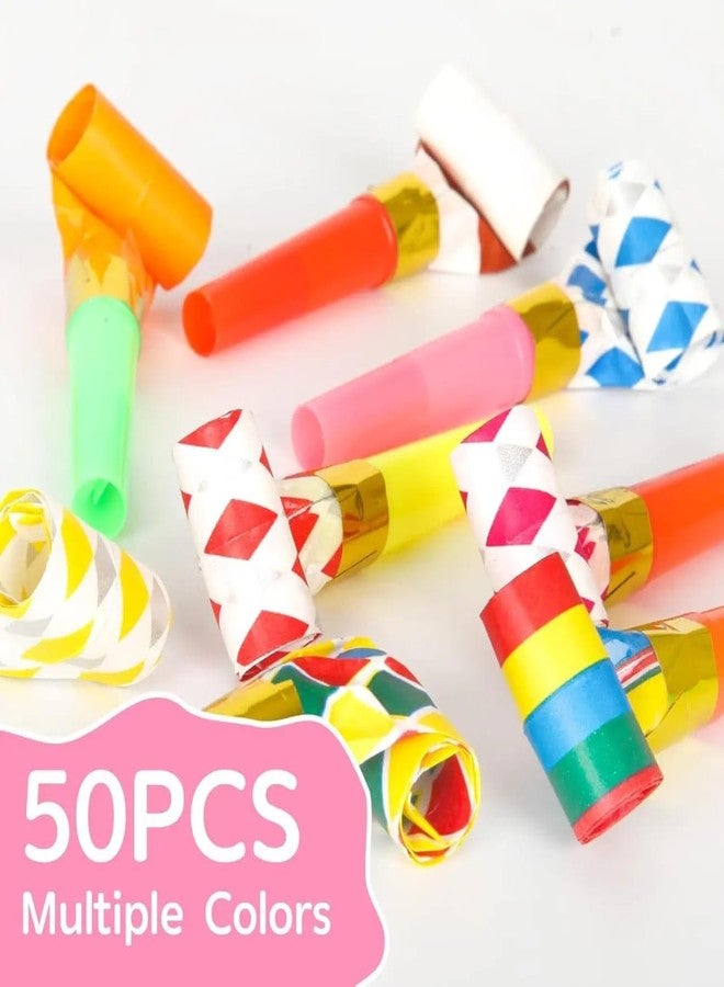 VTL Birthday Party Whistles Pack of 50 | Colorful Blowout Noise Makers for Kids | Party Favors, Return Gifts & Celebration Accessories - Image 3